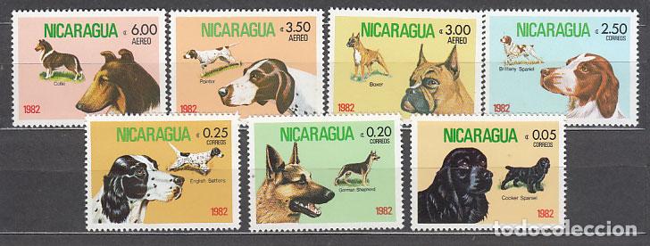 Sellos: Nicaragua - Correo 1982 Yvert 1189/92 + A 981/3 ** Mnh Fauna perros