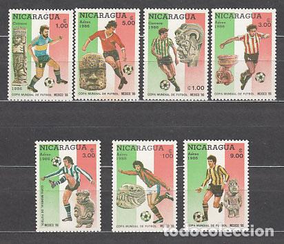 Sellos: Nicaragua - Correo 1986 Yvert 1402/3 + A 1126/30 ** Mnh