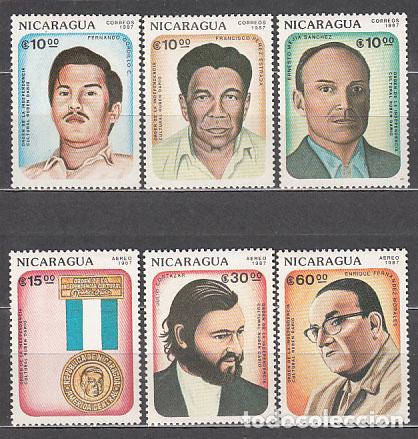 Sellos: Nicaragua - Correo 1987 Yvert 1464/6 + A 1188/90 ** Mnh