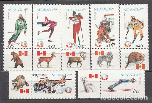 Sellos: Nicaragua - Correo 1988 Yvert 1486/92 ** Mnh