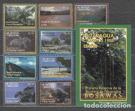 Sellos: Nicaragua - Correo 1998 Yvert 2251/9 + H 273 ** Mnh