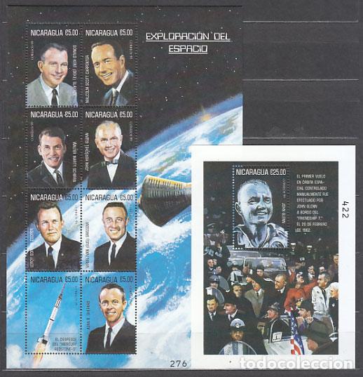 Sellos: Nicaragua - Correo 2000 Yvert 2411/8 + H 296 ** Mnh