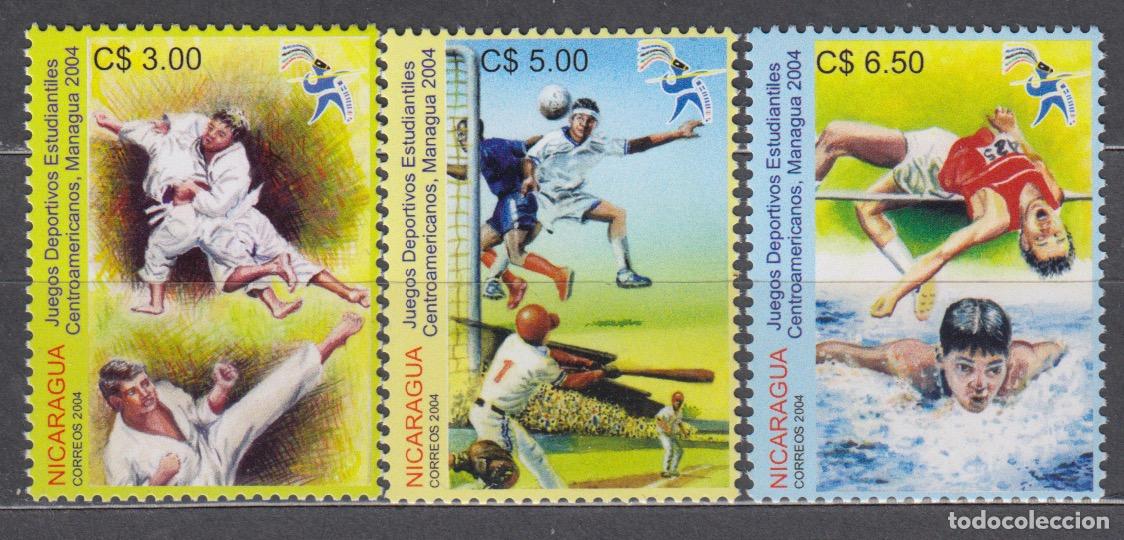 Sellos: Nicaragua Correo 2004 Yvert 2604/6 ** Mnh Deportes