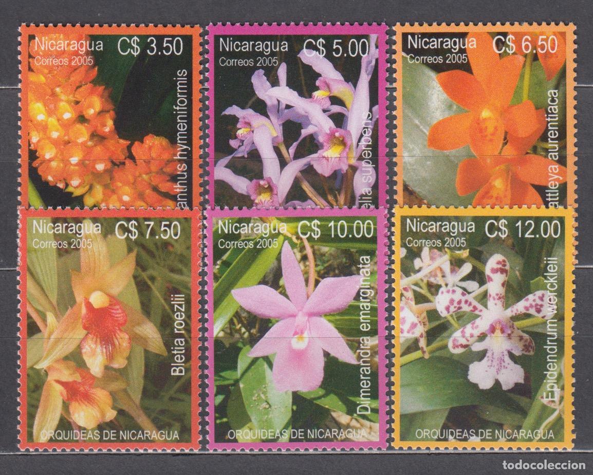Sellos: Nicaragua Correo 2005 Yvert 2624/29 ** Mnh Flores