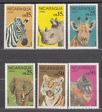 Sellos: Nicaragua - Aereo Yvert 1152/7 ** Mnh Fauna