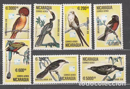 Sellos: Nicaragua - Aereo Yvert 1286/92 ** Mnh Fauna aves