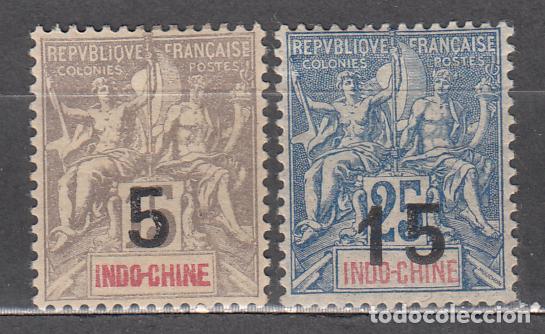 Sellos: Indochina - Correo Yvert 22/23 * Mh