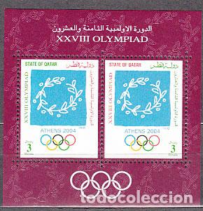 Sellos: Qatar - Hojas Yvert 17 ** Mnh Olimpiadas de Atenas