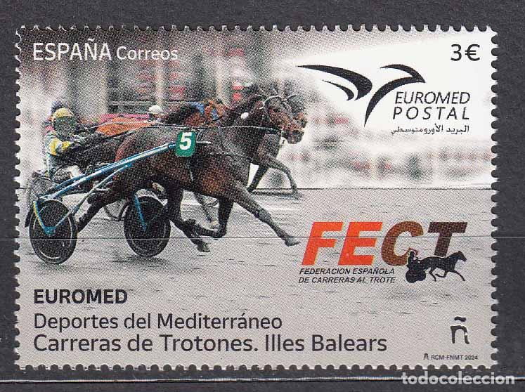 Sellos: Espa&ntilde;a II Centenario Correo 2024 Edifil 5764 ** Mnh Euromed 24 - Deporte Medite