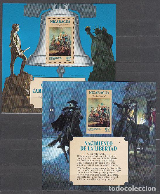 Sellos: Nicaragua - Hojas Yvert 121/2 ** Mnh Independencia de EEUU