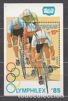 Sellos: Nicaragua - Hojas Yvert 171 ** Mnh Deportes ciclismo
