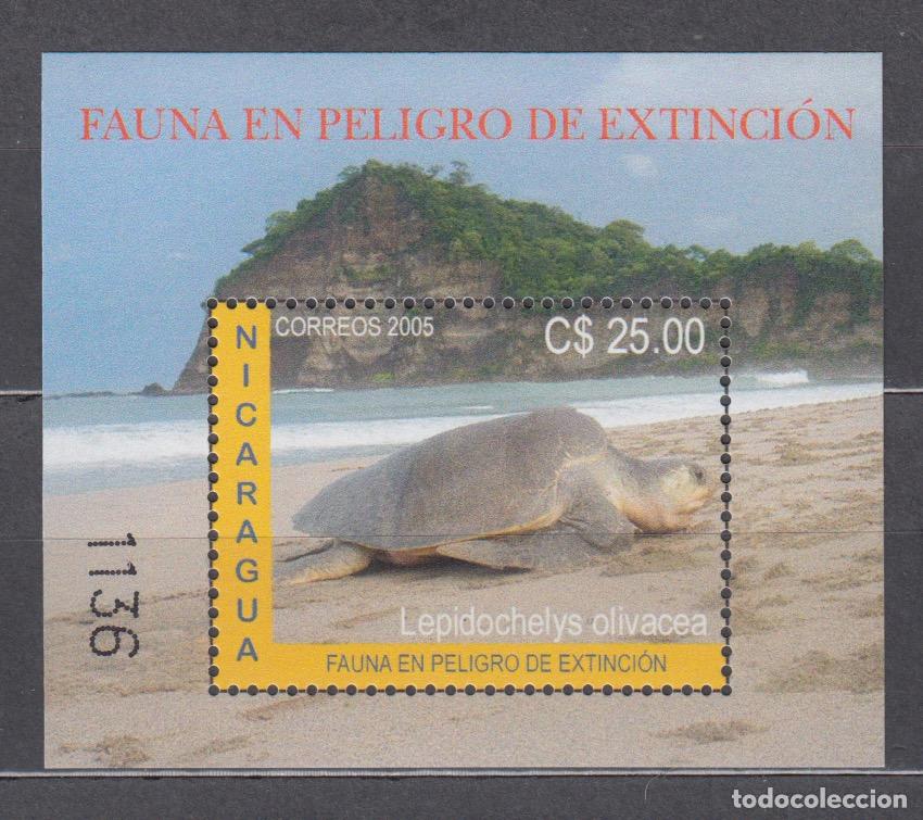 Sellos: Nicaragua Hojas Yvert 315 ** Mnh Fauna - Reptiles - Tortuga