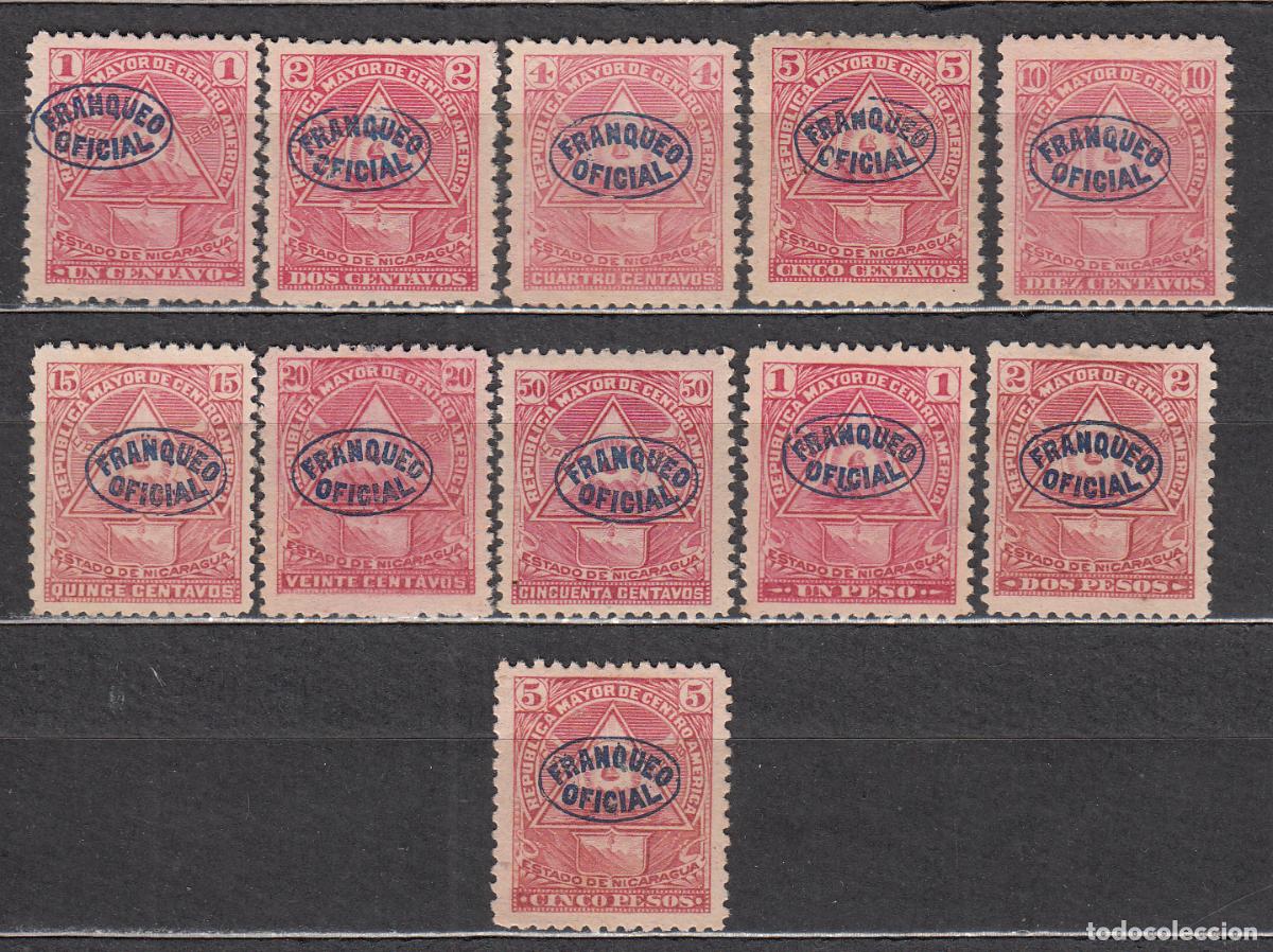 Sellos: Nicaragua - Servicio Yvert 80/90 (*) Mng