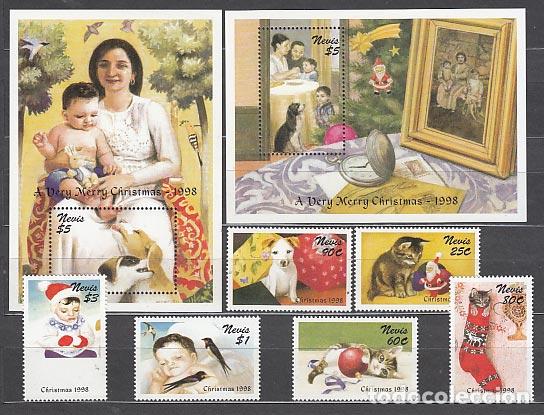 Selos: Nevis - Correo Yvert 1175/80+H,152/3 ** Mnh Navidad