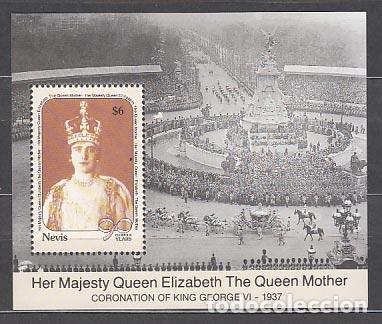 Timbres: Nevis - Hojas Yvert 27 ** Mnh Reina madre