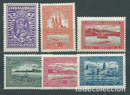 Briefmarken: Yugoslavia - Correo 1932 Yvert 225/30 * Mh Deportes remo