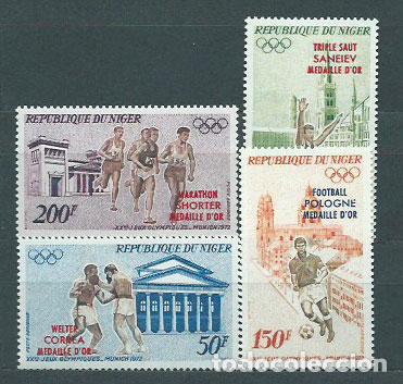 Briefmarken: Niger - Aereo Yvert 199/202 ** Mnh Olimpiadas de Munich