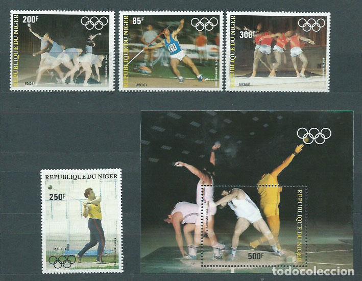 Briefmarken: Niger - Aereo Yvert 313/6+Hb 41 ** Mnh Deportes
