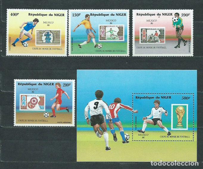 Briefmarken: Niger - Aereo Yvert 349/52+H.50 ** Mnh Deportes f&uacute;tbol