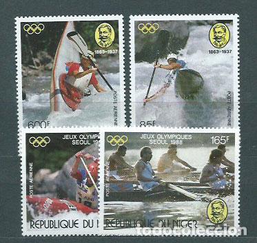 Briefmarken: Niger - Aereo Yvert 354/7 ** Mnh Olimpiadas de Seul