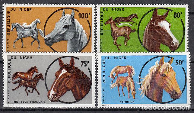 Briefmarken: Niger - Correo 1973 Yvert 282/85 ** Mnh Fauna - Caballos