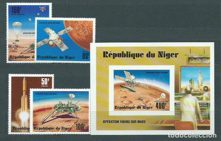 Briefmarken: Niger - Correo 1977 Yvert 396/7+A 276/8+Hb 17 ** Mnh Astro