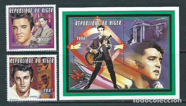 Briefmarken: Niger - Correo 1996 Yvert 869/70+Hb 61 ** Mnh Elvis Presley