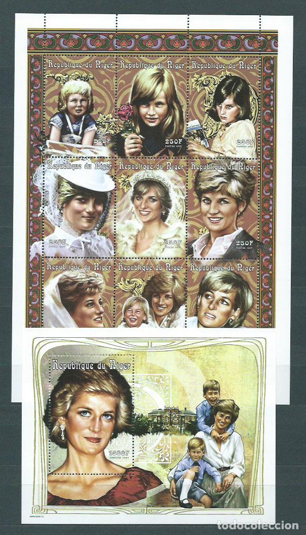 Briefmarken: Niger - Correo 1997 Yvert 1025/33+Hb 82 ** Mnh Diana de Gales
