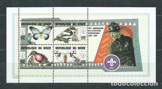 Briefmarken: Niger - Correo 1998 Yvert 1104/7 ** Mnh Fauna. Scoutismo