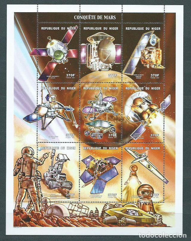 Selos: Niger - Correo 2001 Yvert 1593/601 ** Mnh Astro