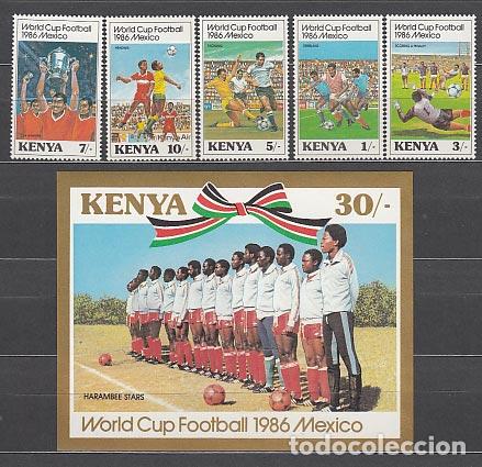 Selos: Kenya - Correo Yvert 360/4+Hb 27 ** Mnh Deportes f&uacute;tbol
