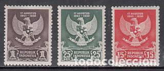 Briefmarken: Indonesia - Correo 1950 Yvert 21/3 ** Mnh
