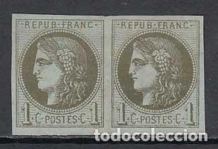 Briefmarken: Francia - Correo 1870 Yvert 39B * Mh - Pareja