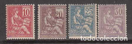 Timbres: Francia - Correo 1900 Yvert 112/5 * Mh