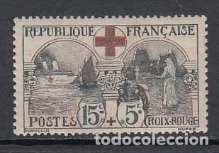 Timbres: Francia - Correo 1918 Yvert 156 * Mh Cruz roja