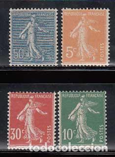 Timbres: Francia - Correo 1921 Yvert 158/61 * Mh