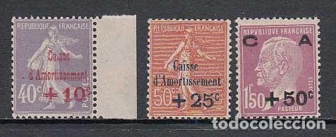 Timbres: Francia - Correo 1928 Yvert 249/51 ** Mnh