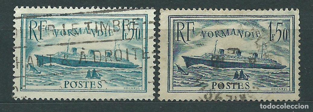 Timbres: Francia - Correo 1934 Yvert 299/300 usado Barcos
