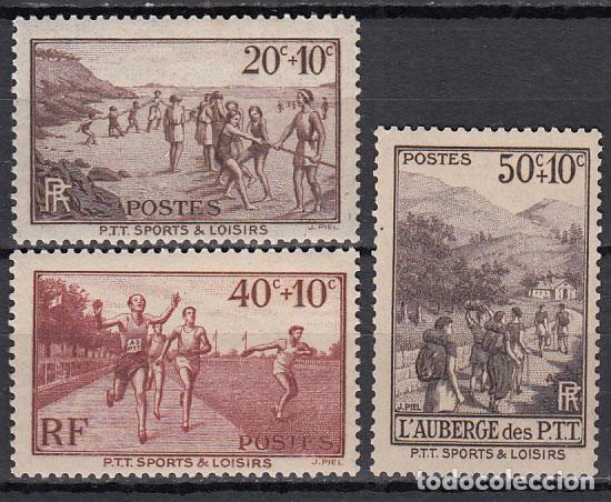 Selos: Francia - Correo 1937 Yvert 345/47 * Mh Deportes