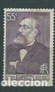 Selos: Francia - Correo 1938 Yvert 378 usado Le&oacute;n Gambetta