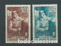 Selos: Francia - Correo 1938 Yvert 386/7 ** Mnh