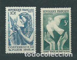 Briefmarken: Francia - Correo 1946 Yvert 761/2 ** Mnh Conferencia de paz
