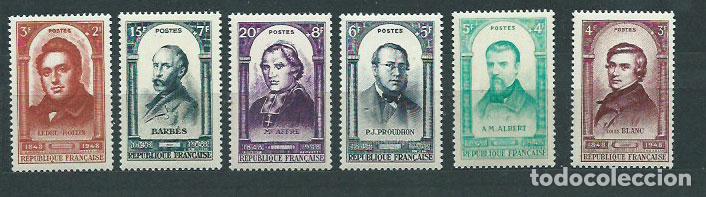 Briefmarken: Francia - Correo 1948 Yvert 795/802 ** Mnh Personajes