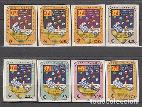 Briefmarken: Paraguay - Correo 1961 Yvert 619/23+A.286/8 ** Mnh Deportes. Tenis