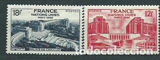 Briefmarken: Francia - Correo 1948 Yvert 818/9 ** Mnh Palacio de Chaillot