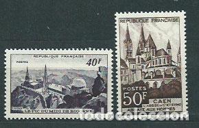 Briefmarken: Francia - Correo 1951 Yvert 916/7 usado Monumentos