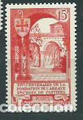 Briefmarken: Francia - Correo 1952 Yvert 926 usado Abadia de Saint Croix