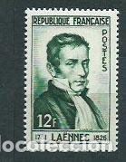 Briefmarken: Francia - Correo 1952 Yvert 936 ** Mnh Ren&eacute; Laennec