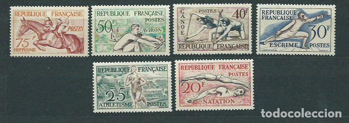 Selos: Francia - Correo 1953 Yvert 960/5 ** Mnh Olimpiadas de Helsinki