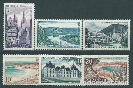 Selos: Francia - Correo 1954 Yvert 976/81 (*)